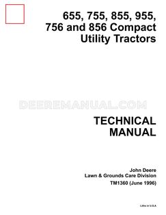 655 Lawn Tractor Technical Manual