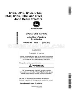 D105 Lawn Tractor Operator's Manual