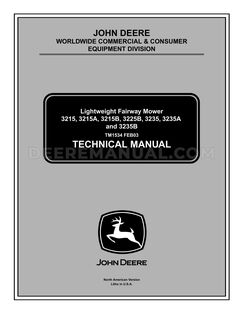 3215 Mower Technical Manual